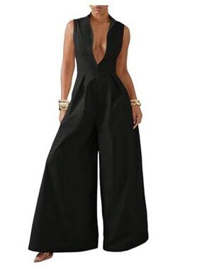 Soly Hux Wide Leg Jumpsuit Black Size L - 1490